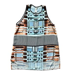 Clover Canyon Women's Geometric Tunic Tank Top Sleeveless Blouse Boho Futuristic